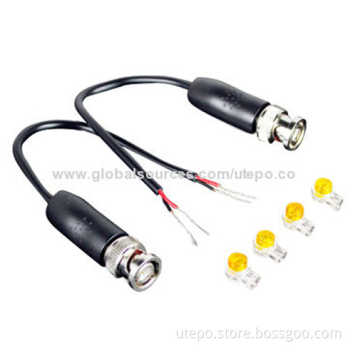 Single Channel Waterproof CCTV Video Baluns for Analog Cameras, No Power Required
